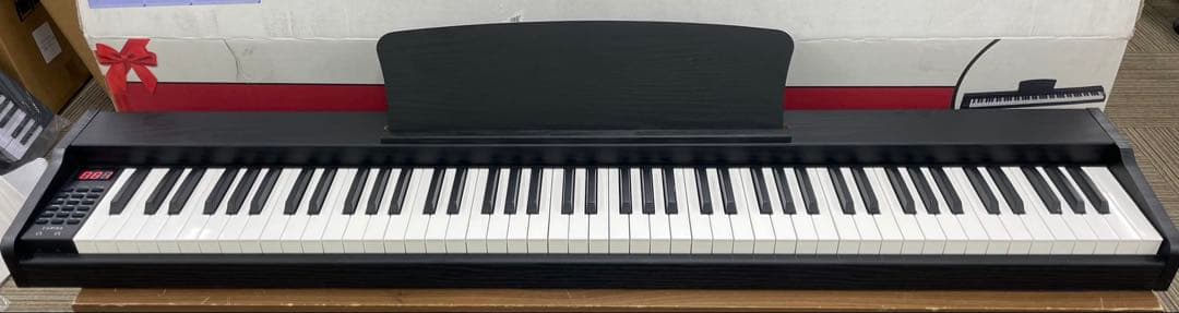電子ピアノ88鍵盤　木目調ボディ　給電タイプ　ブラック