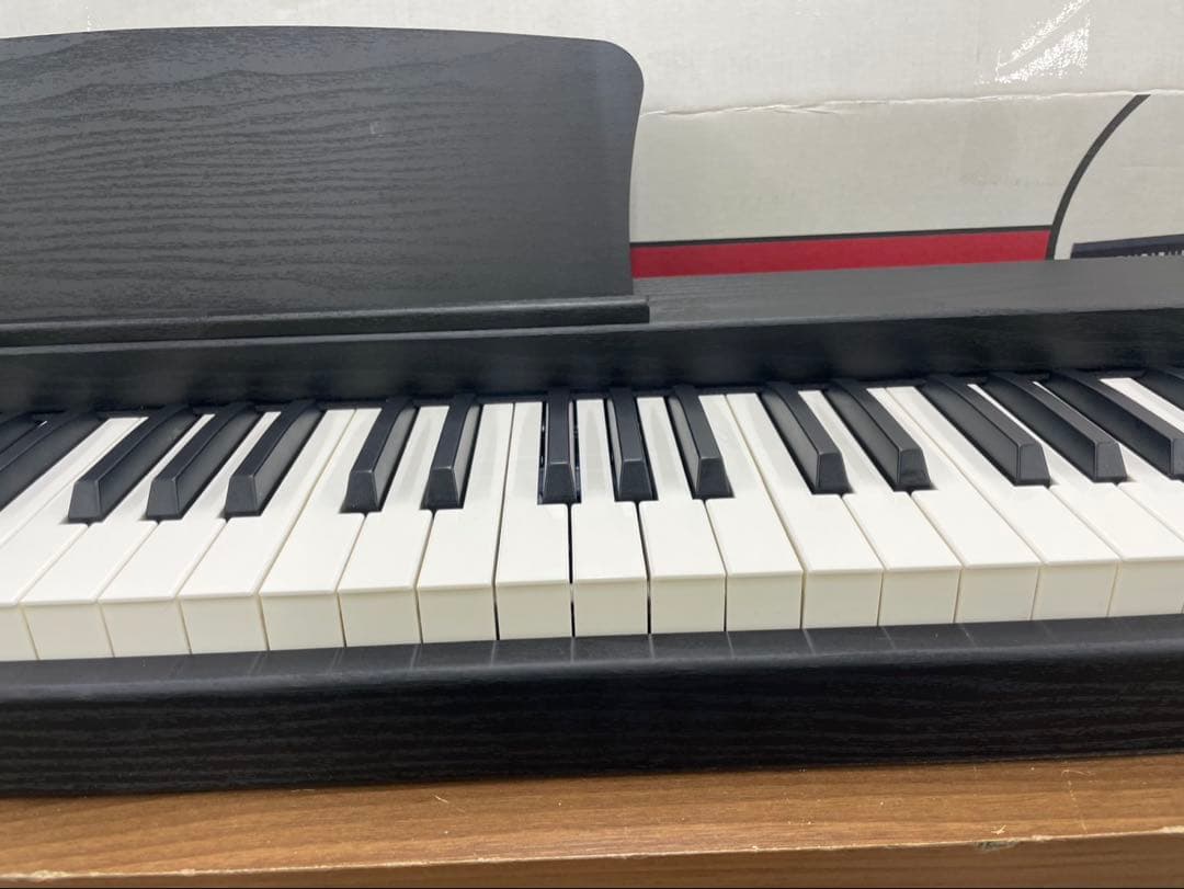 電子ピアノ88鍵盤　木目調ボディ　給電タイプ　ブラック