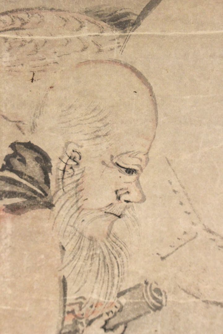 No5239掛軸　長塩雪虹　七福神図　紙本淡彩　日本画　神仏画　古美術　送料無料