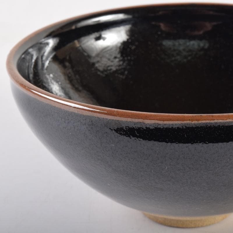 茶道具　瀬戸焼　古狭間窯　加藤菁山作　天目茶碗　共箱　C　7161