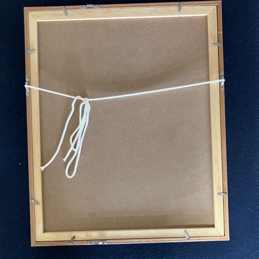 伊東深水「高砂染浴衣美人百姿　其十三」古い印刷物のキレイな額装品