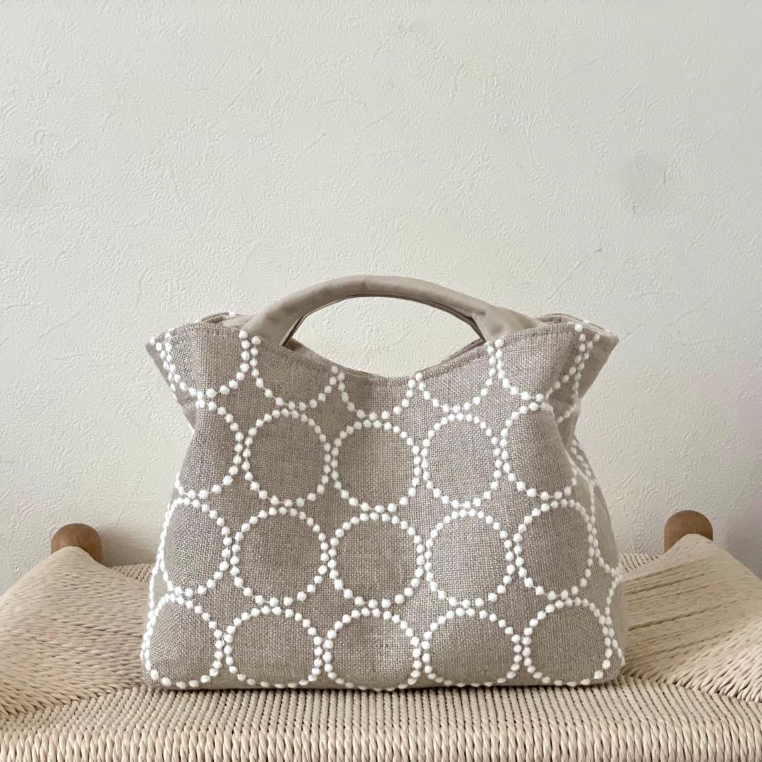 ⚮̈ミナペルホネン　tambourine beige ヌッピバッグ