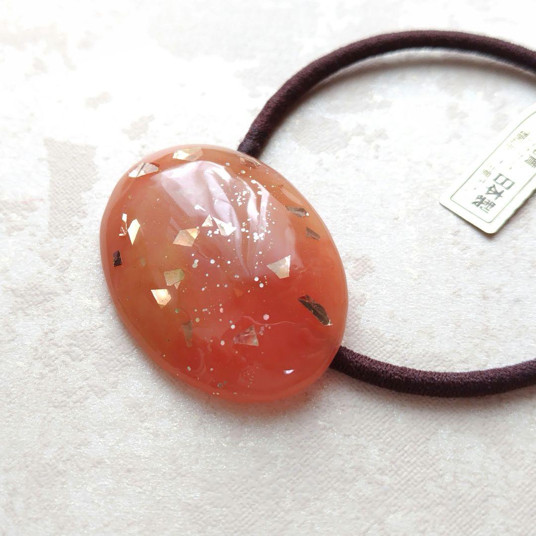 秋のグラデーション 楕円形ラウンドレジンヘアゴム