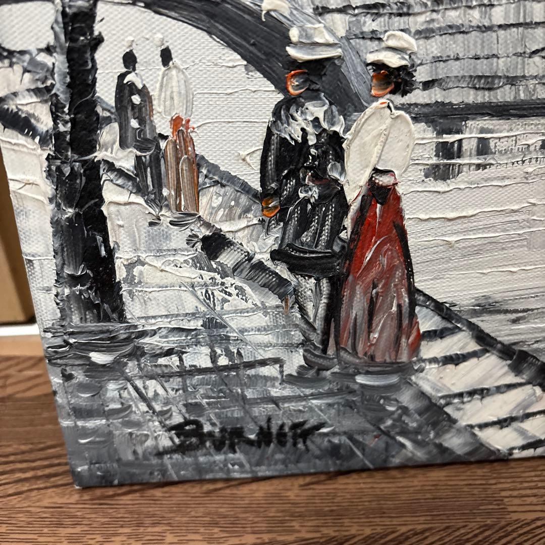 油彩画 風景画　フランス　ストリート　早い者勝ち　最終値下げ