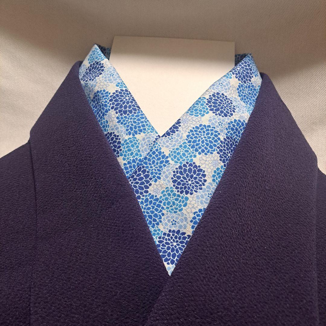 菊　花柄　半襟　半衿　ハンドメイド　生地　仕付けしやすい芯つき