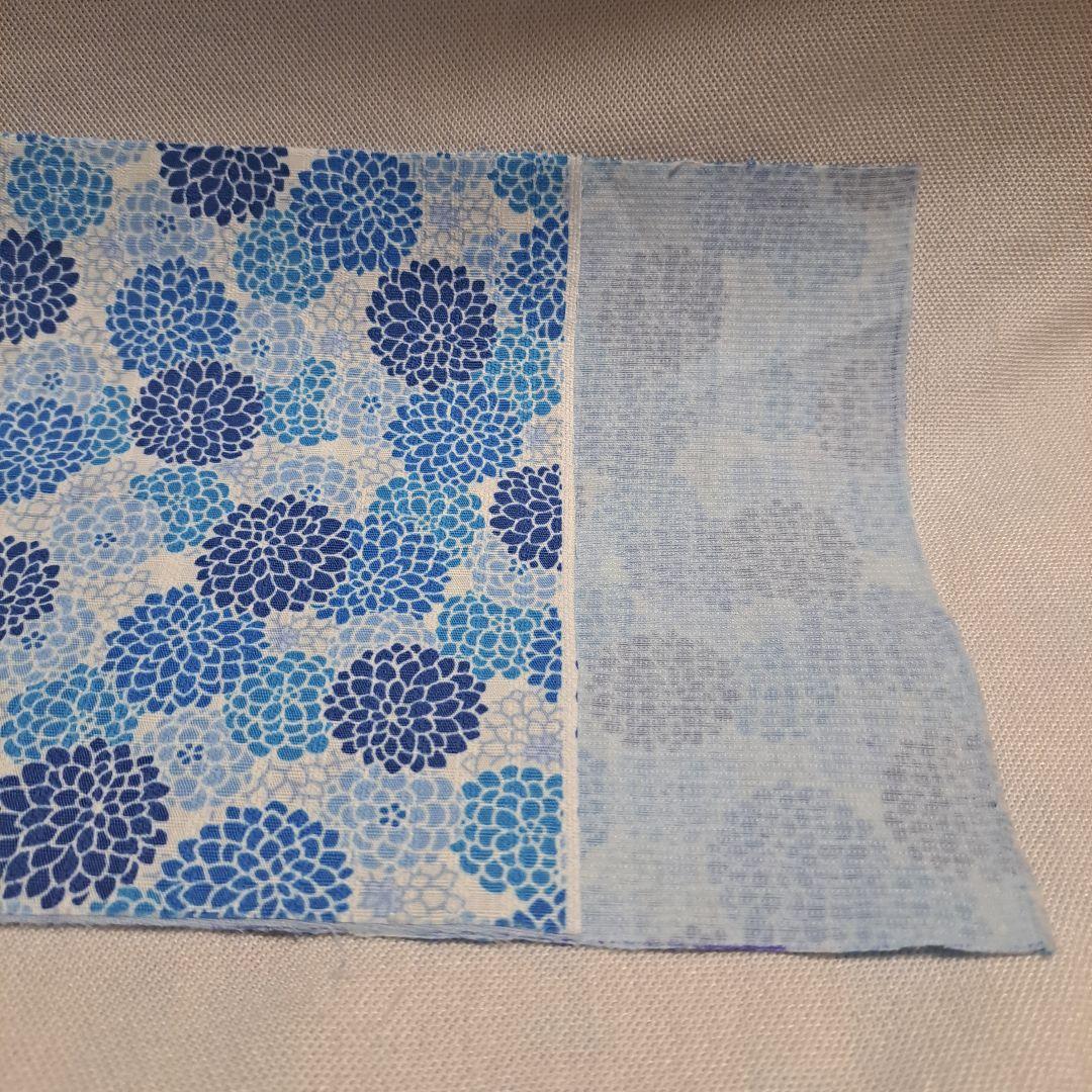 菊　花柄　半襟　半衿　ハンドメイド　生地　仕付けしやすい芯つき