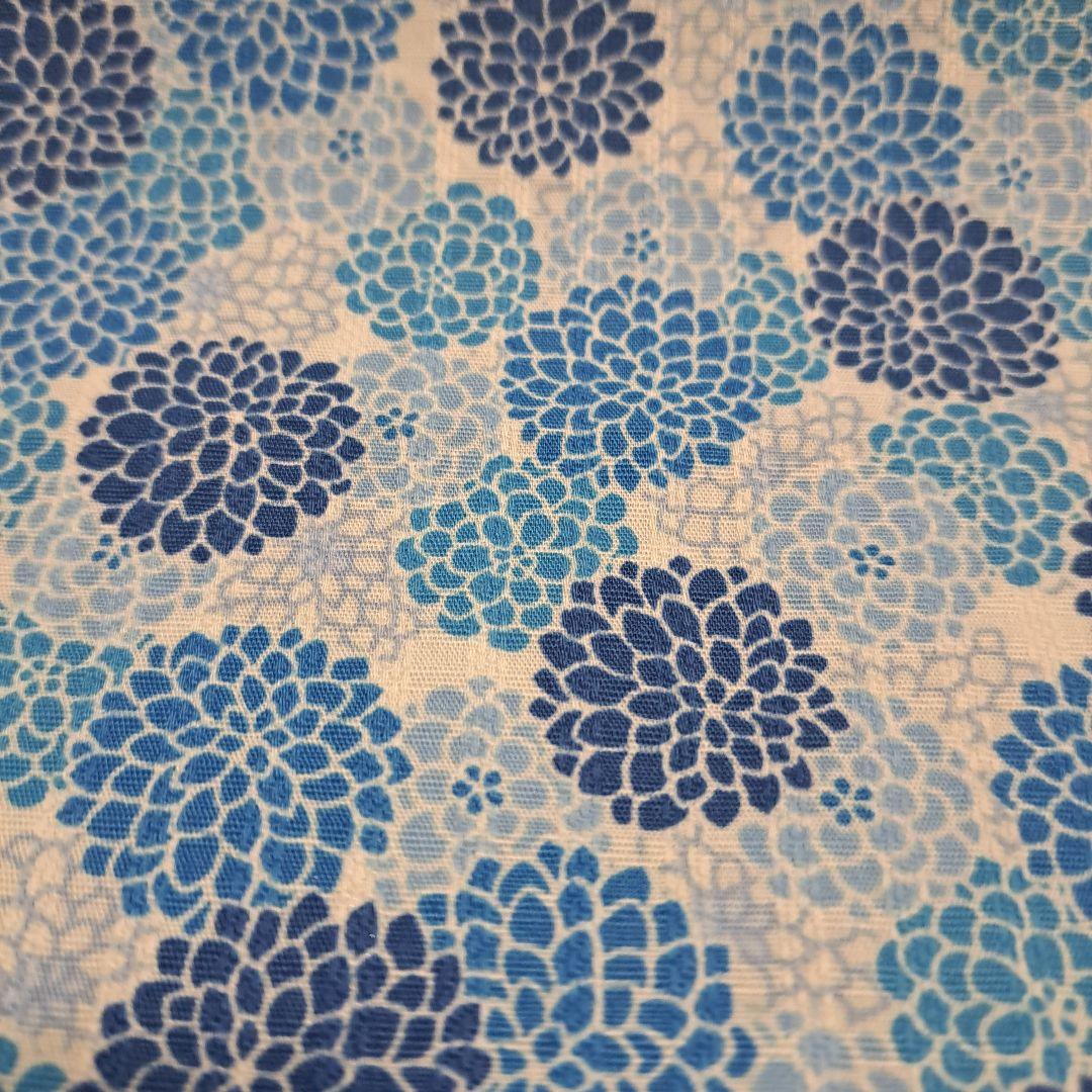 菊　花柄　半襟　半衿　ハンドメイド　生地　仕付けしやすい芯つき