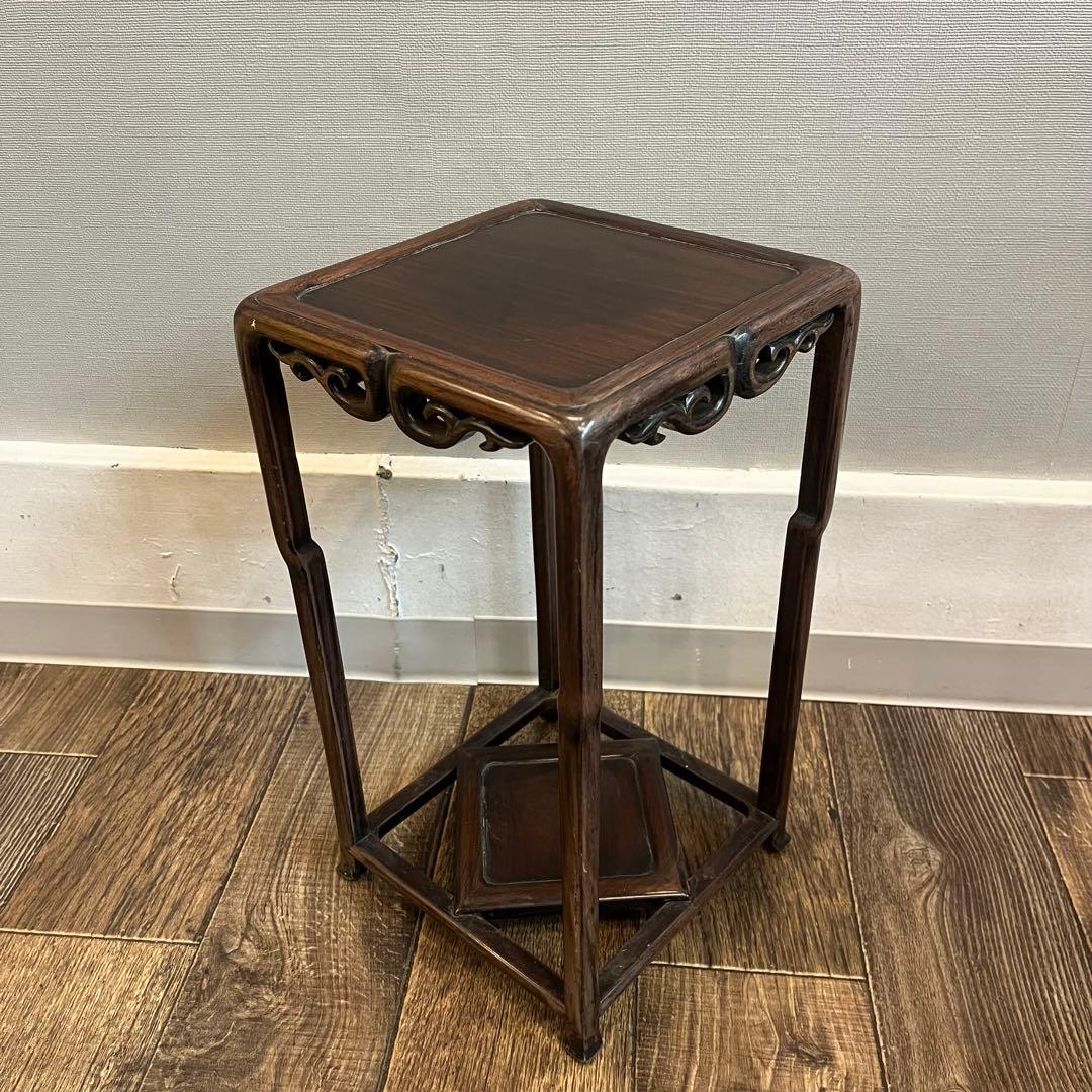 ② 花台 飾り台 香炉台 飾台 唐木 花梨 紫檀