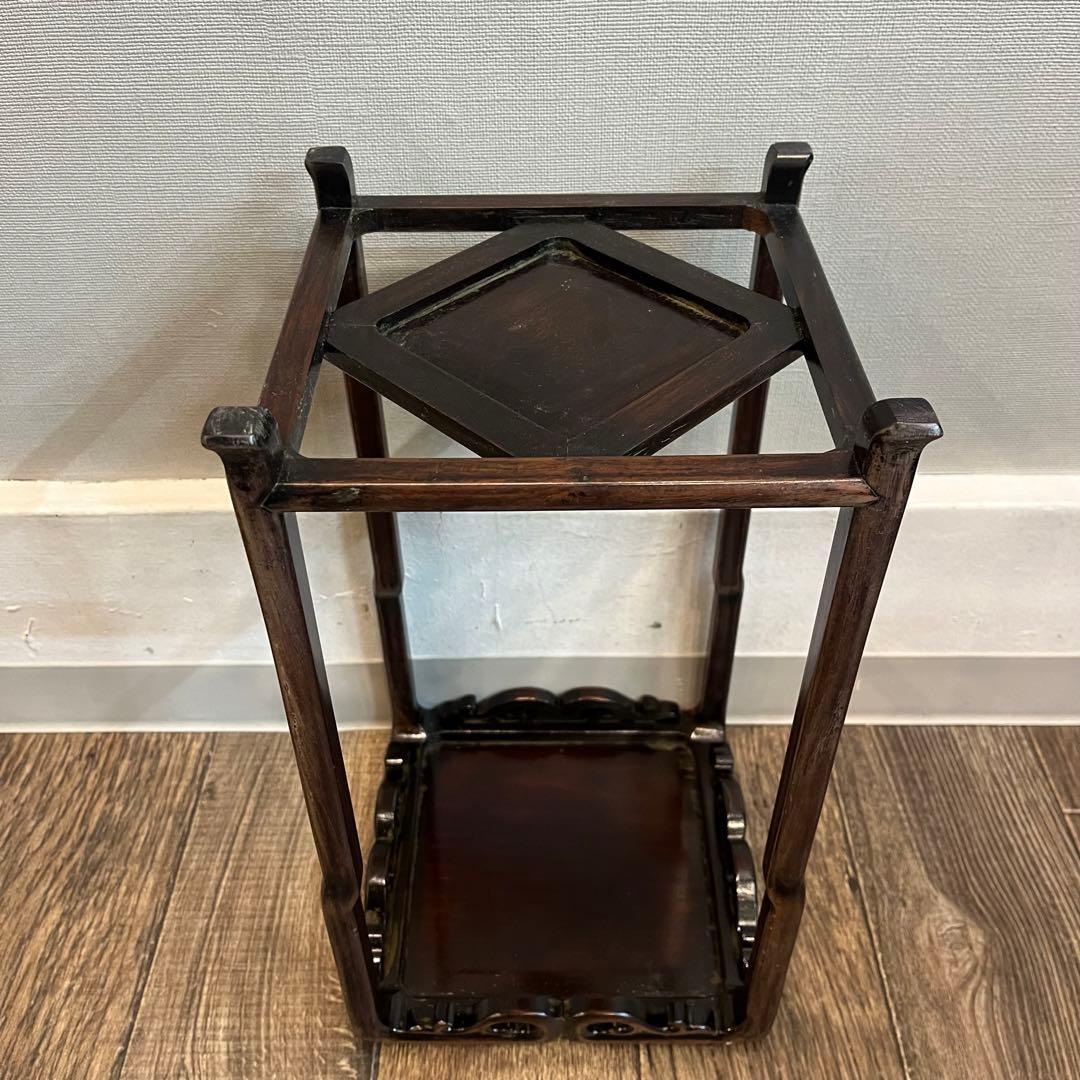 ② 花台 飾り台 香炉台 飾台 唐木 花梨 紫檀