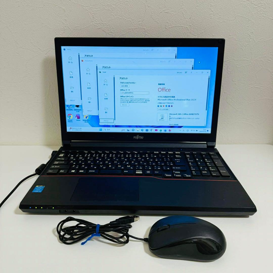 Y181 Fujitsuノートパソコンi5メモリ8G高速SSDサクサクWin11