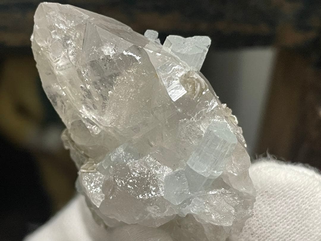 専用アクアマリン原石インクォーツ虹貫入アクアマリン　グランドレコードキーパー