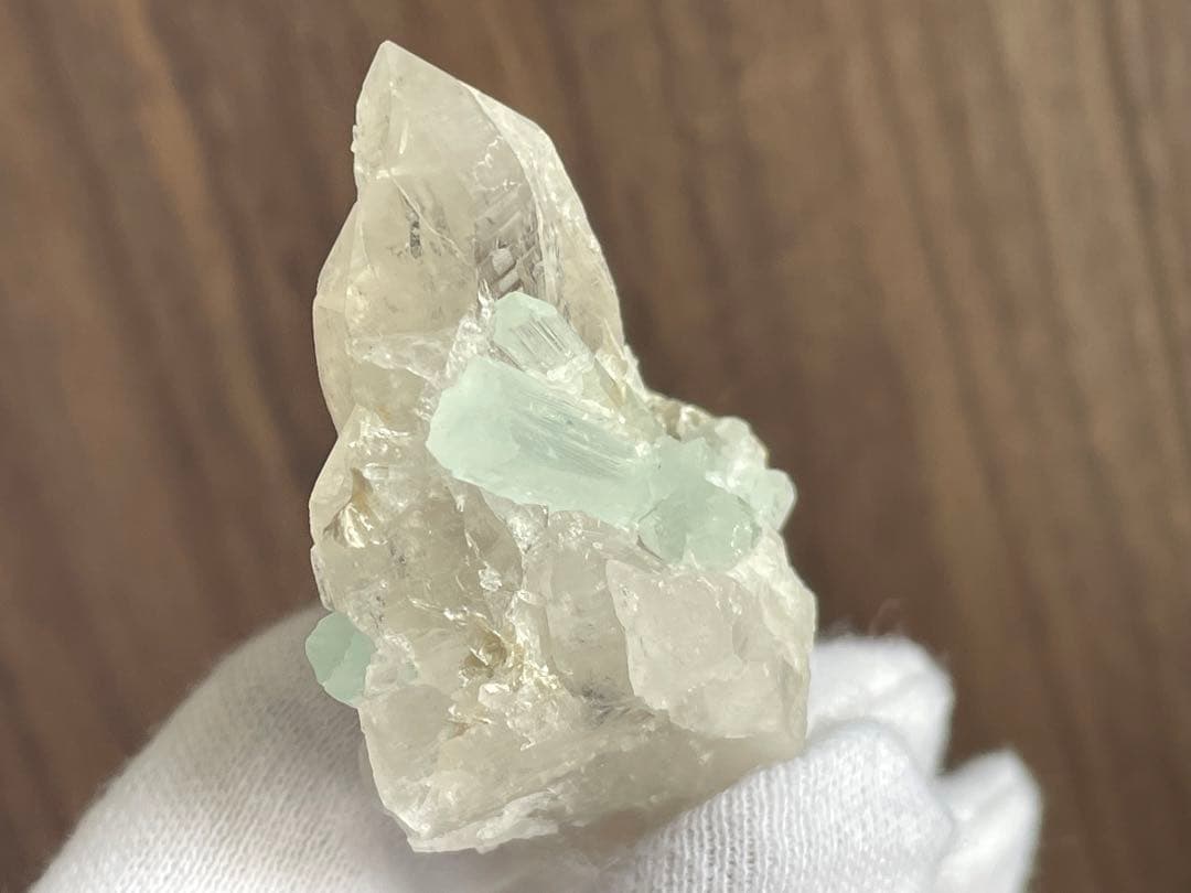 専用アクアマリン原石インクォーツ虹貫入アクアマリン　グランドレコードキーパー
