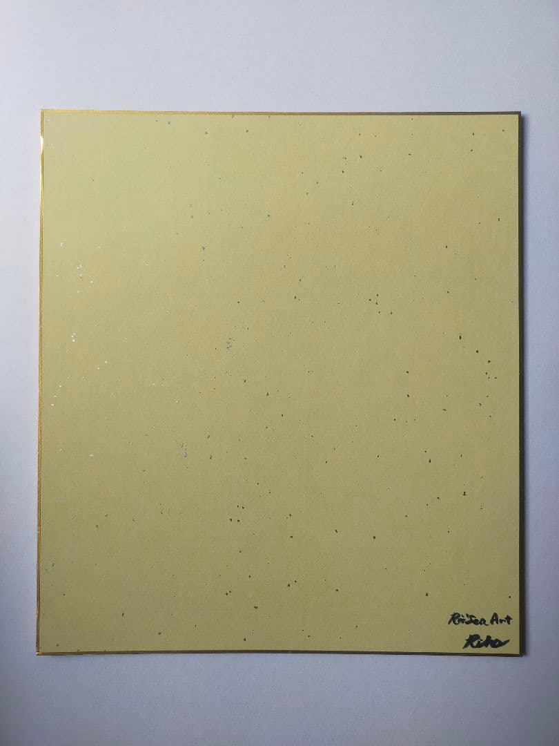 【真筆一点物】黄金角の銀龍 - 守護と昇運 (筆ペン一発描き/肉筆画/大色紙)