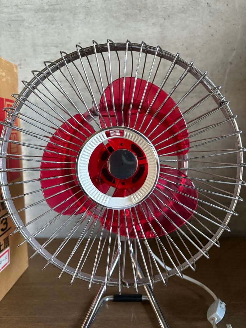 当時物 【HITACHI 日立】昭和レトロ 扇風機 D-443 元箱付き 小型