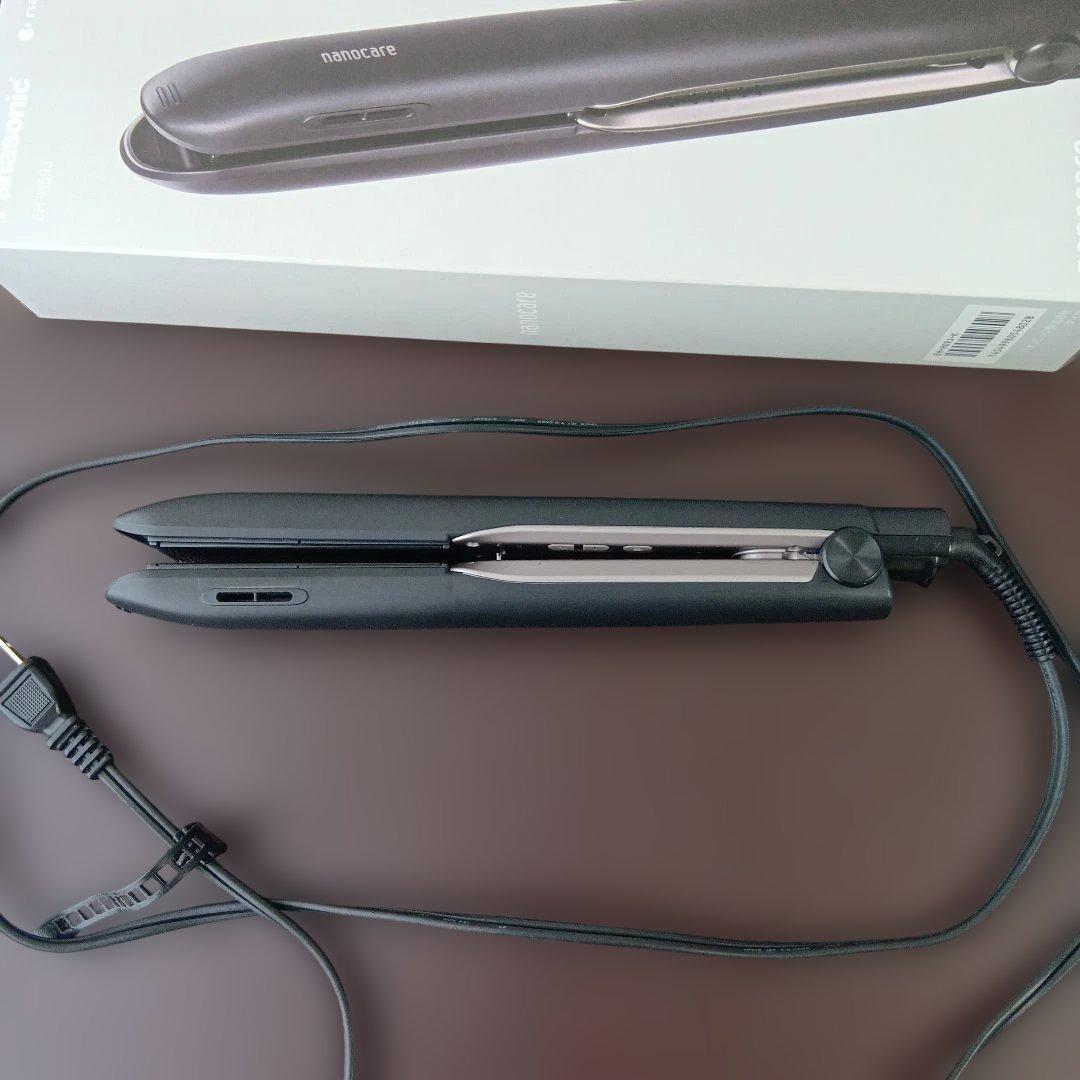 パナソニック ★ストレートアイロン ナノケア★ ブラック EH-HS9J