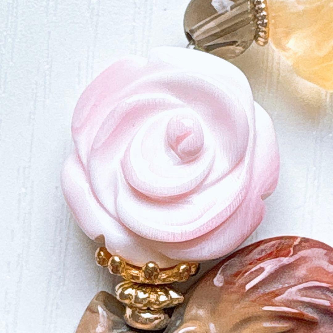 yy様♥️アラシャン大粒リスちゃん＆ルチル・アメジスト・ストロベリークォーツ天然石