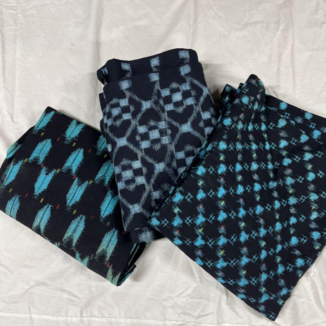 3 2 絣着物 絣浴衣 綿 リメイク用