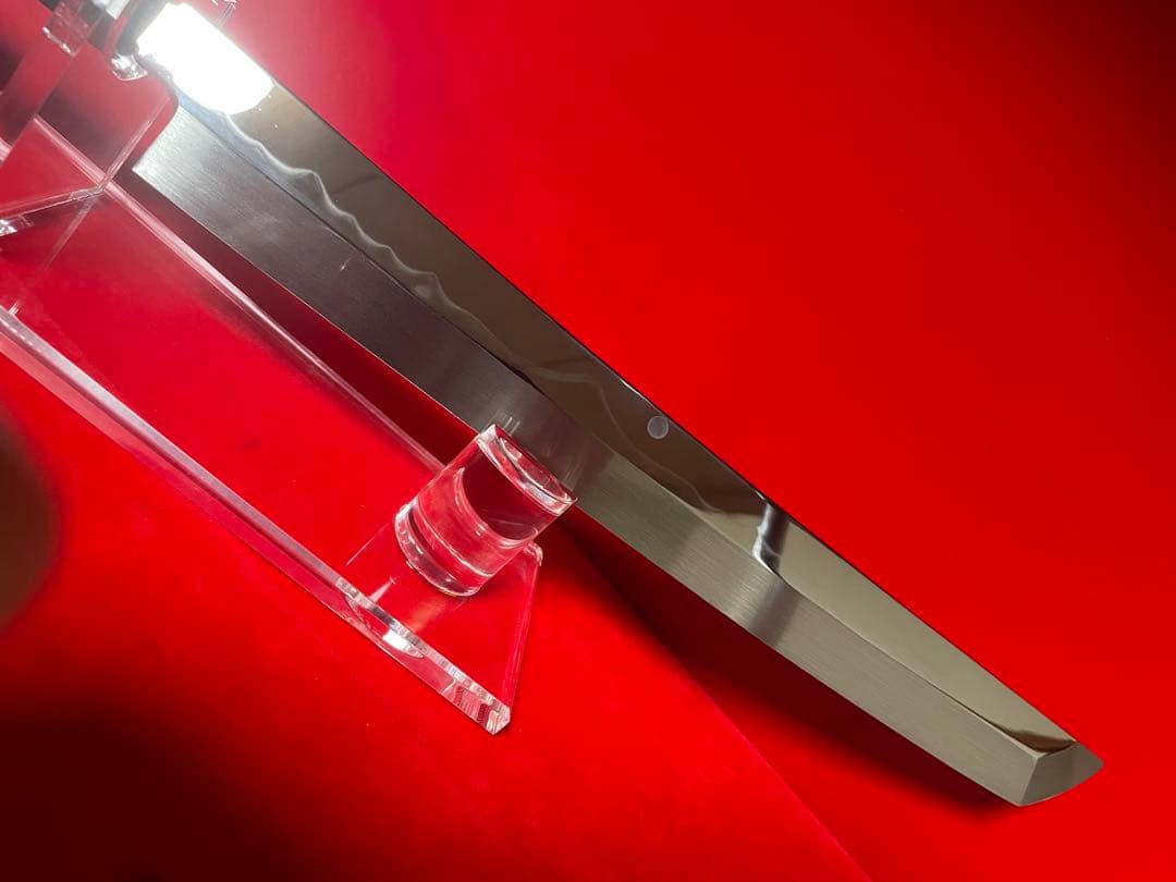 01506 包丁　先丸　本焼　富士山満月波紋　白鋼　波紋綺麗　箱付　未使用品