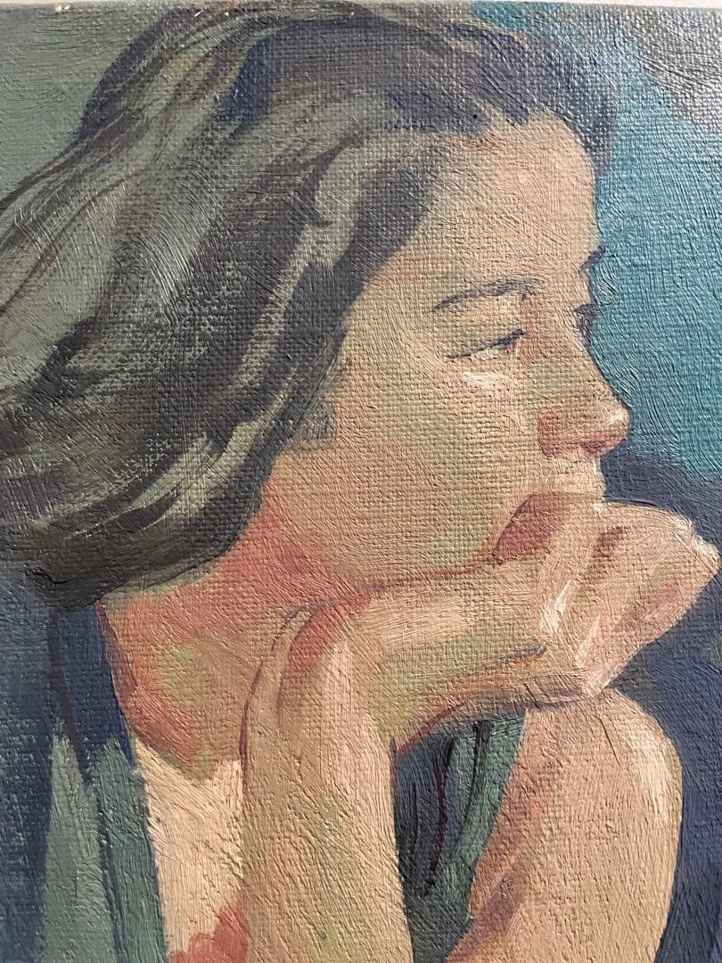 上田耕造 油彩 1998年作 F3 原画 真作保証 1点もの