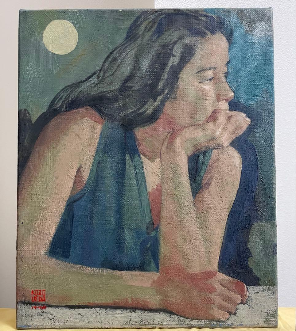 上田耕造 油彩 1998年作 F3 原画 真作保証 1点もの