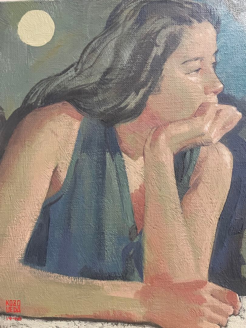 上田耕造 油彩 1998年作 F3 原画 真作保証 1点もの