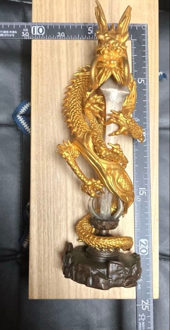仏教美術　伝統工芸品　倶利伽羅大龍　不動明王　高岡銅器　共箱有　☆作者:須賀月芳