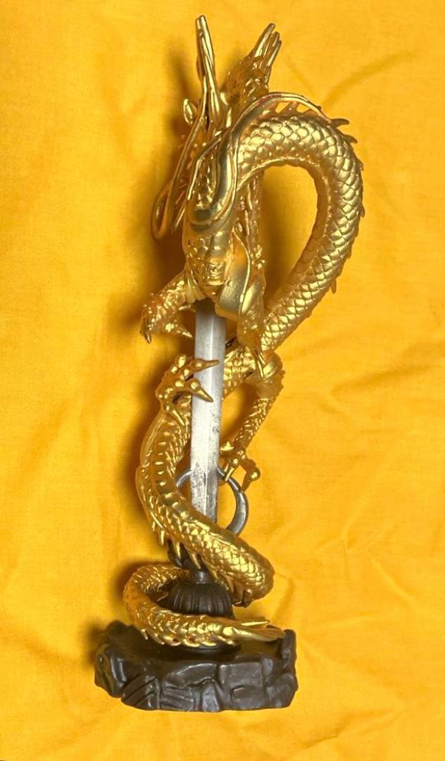 仏教美術　伝統工芸品　倶利伽羅大龍　不動明王　高岡銅器　共箱有　☆作者:須賀月芳