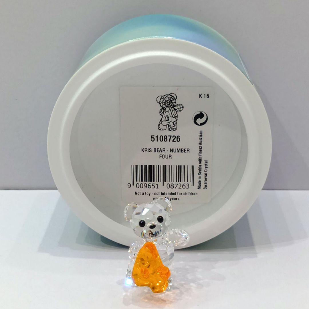⭐️SWAROVSKI⭐️クリスベア 4番 ナンバーフォー 数字 誕生日 ケース