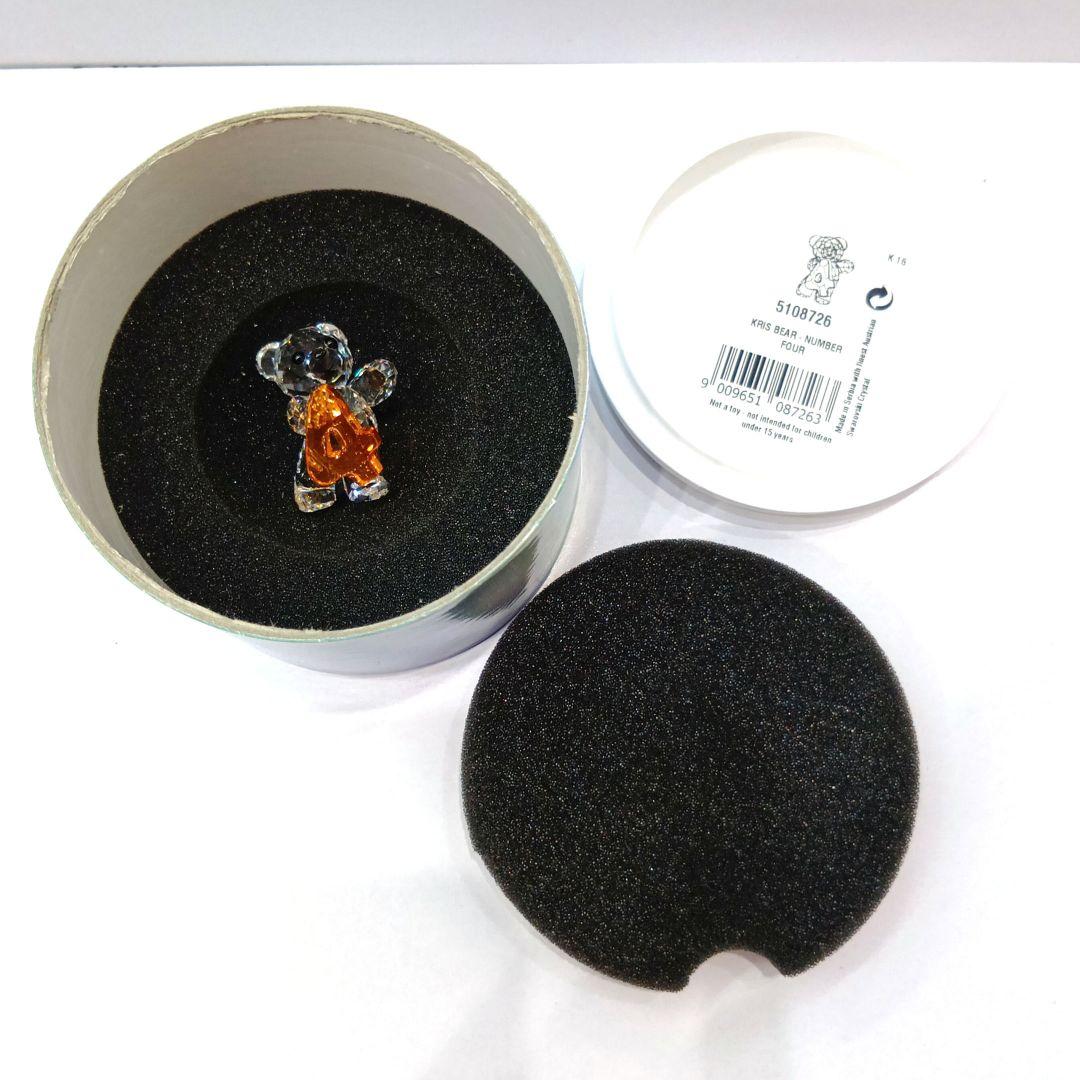 ⭐️SWAROVSKI⭐️クリスベア 4番 ナンバーフォー 数字 誕生日 ケース