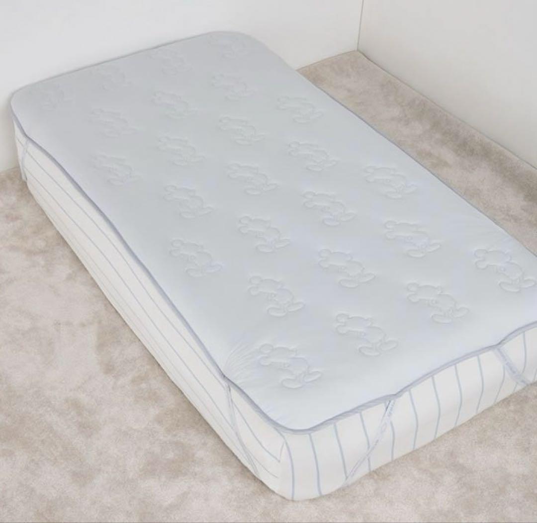 ジェラートピケ　Sleep　Mickey/接触冷感敷きパッド　ダブル　シーツ