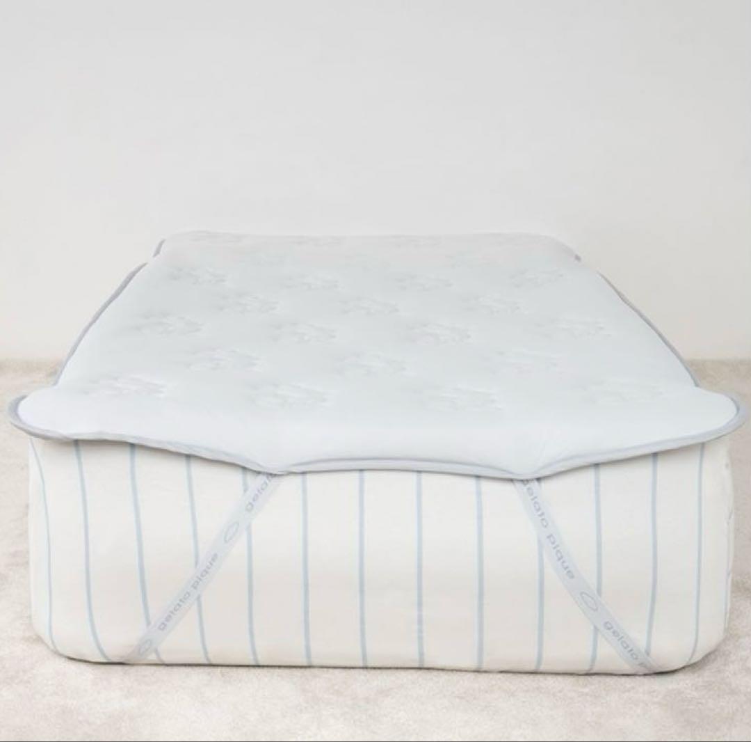 ジェラートピケ　Sleep　Mickey/接触冷感敷きパッド　ダブル　シーツ