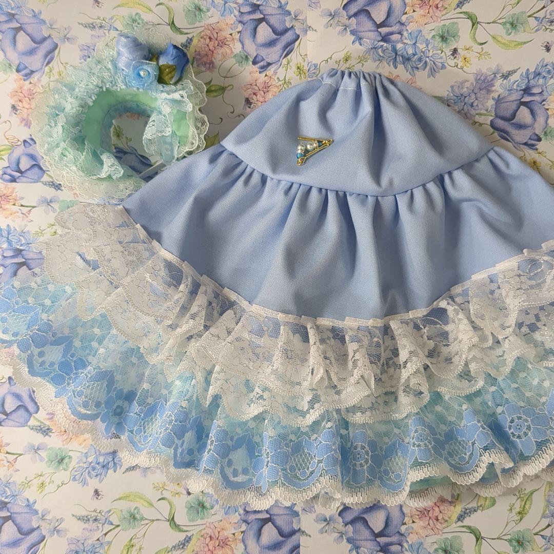 ゆ*ん様 ジェニーフレンド27cmドール服　ブルーのドレス