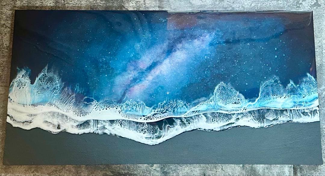 60×30cm 星の海　 レジンアート　オーシャン アート