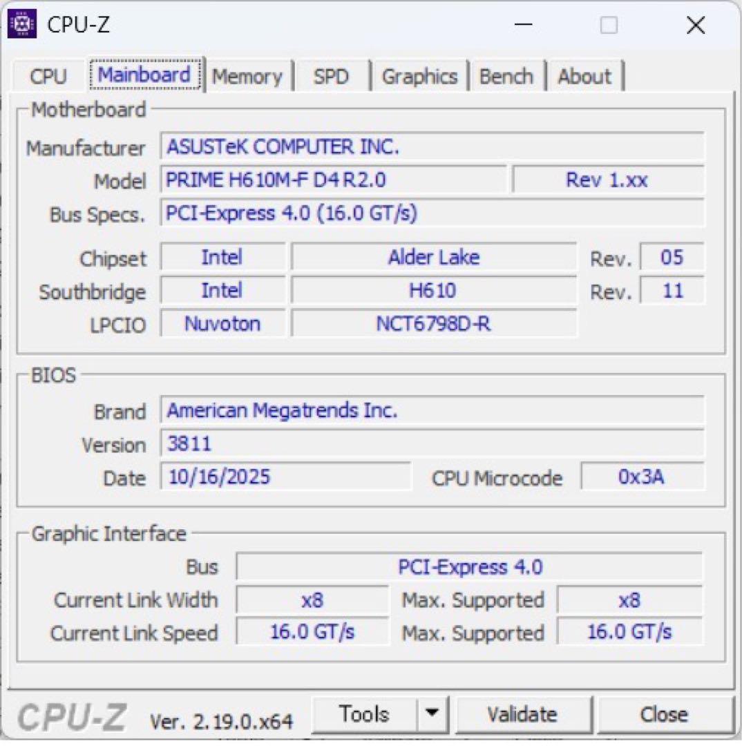 ASUS H610M-D4 R2.0 + i3-13100F ジャンク扱い
