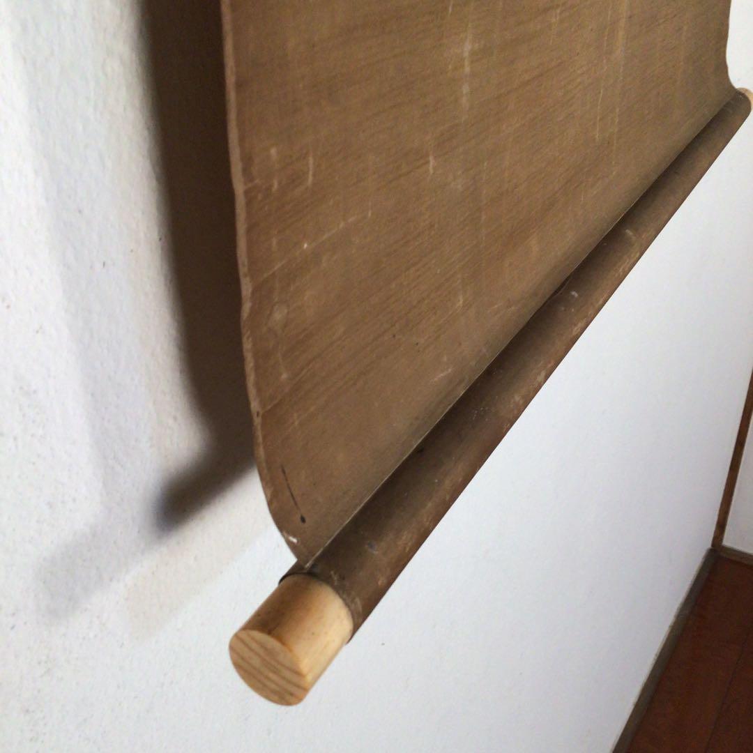 No3362 掛軸　狩野安信　鶏図　紙本　合箱　日本画　古美術　時代　送料無料