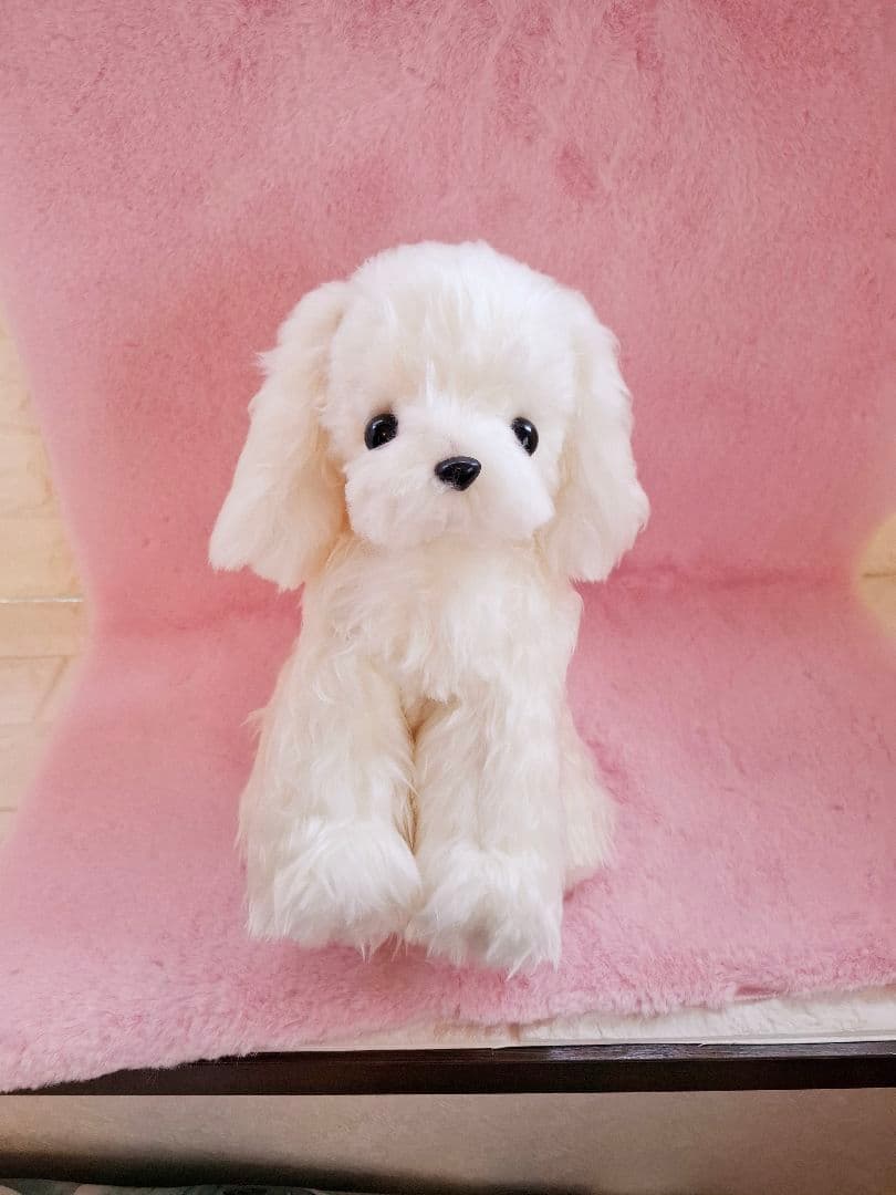 ぬいぐるみ、マルチーズ、犬ハンドメイド、リアルサイズ、オリジナル、トイスケルトン