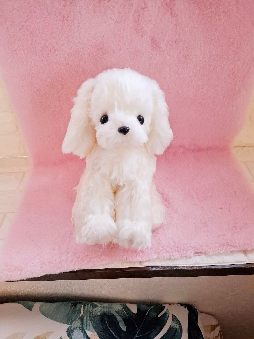 ぬいぐるみ、マルチーズ、犬ハンドメイド、リアルサイズ、オリジナル、トイスケルトン