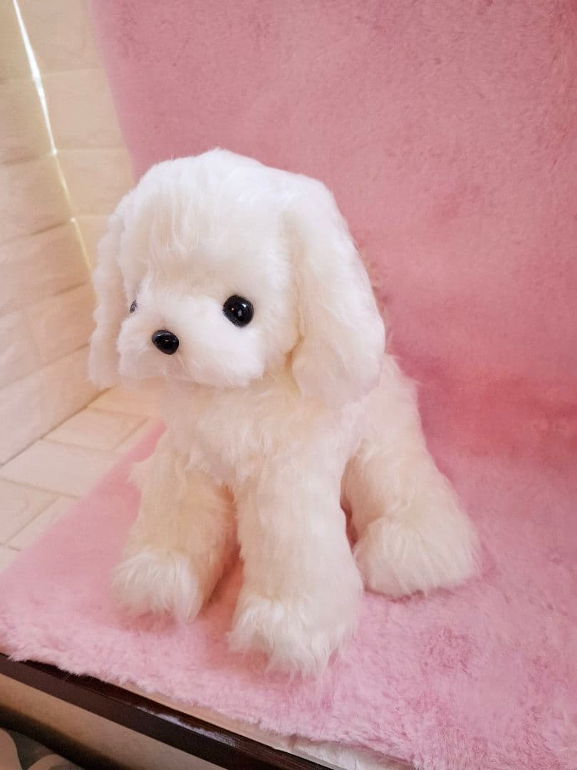 ぬいぐるみ、マルチーズ、犬ハンドメイド、リアルサイズ、オリジナル、トイスケルトン