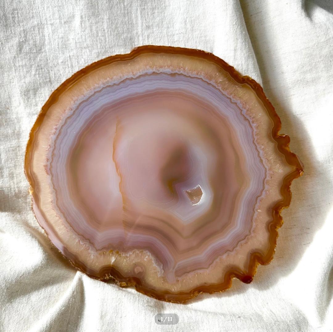 【瑪瑙】ナチュラル アゲート スライス ブラジル産 ― 内側を整える天然のレイヤ