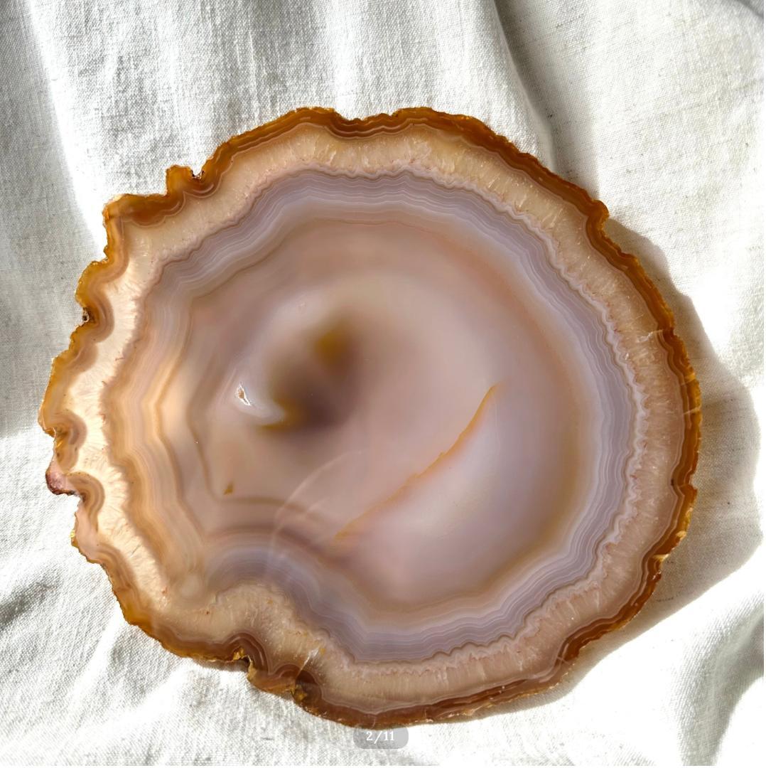 【瑪瑙】ナチュラル アゲート スライス ブラジル産 ― 内側を整える天然のレイヤ