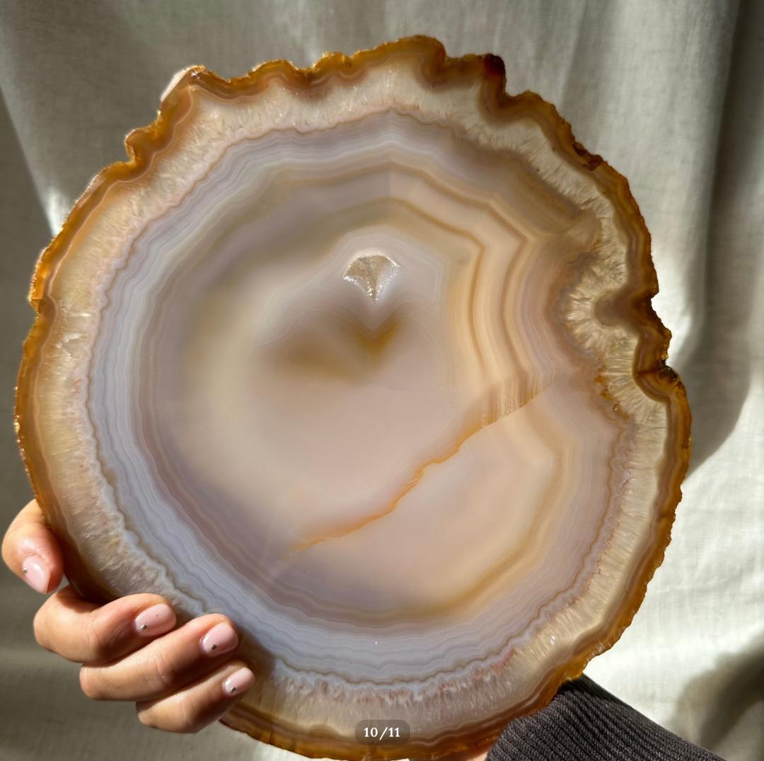 【瑪瑙】ナチュラル アゲート スライス ブラジル産 ― 内側を整える天然のレイヤ