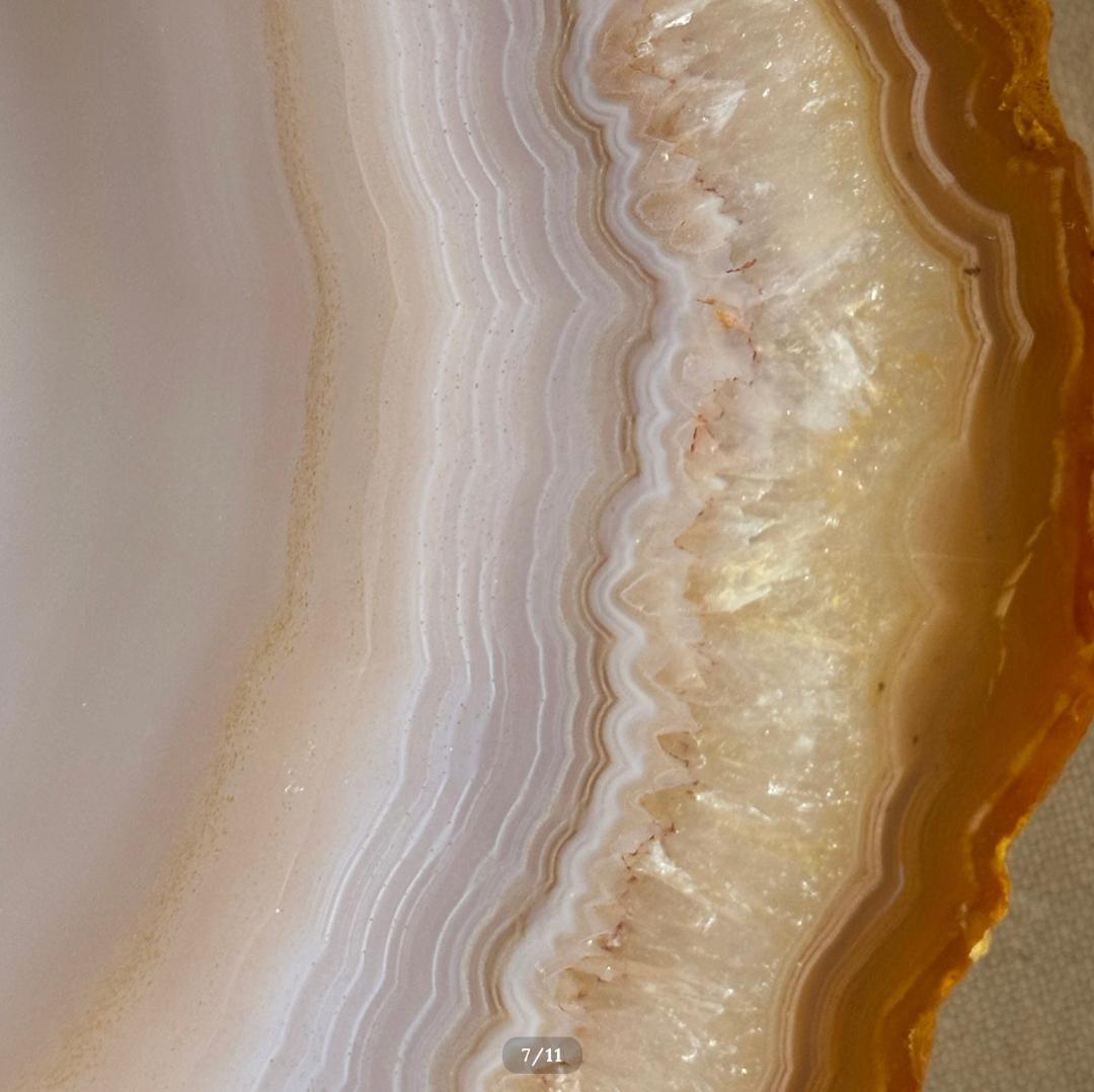 【瑪瑙】ナチュラル アゲート スライス ブラジル産 ― 内側を整える天然のレイヤ