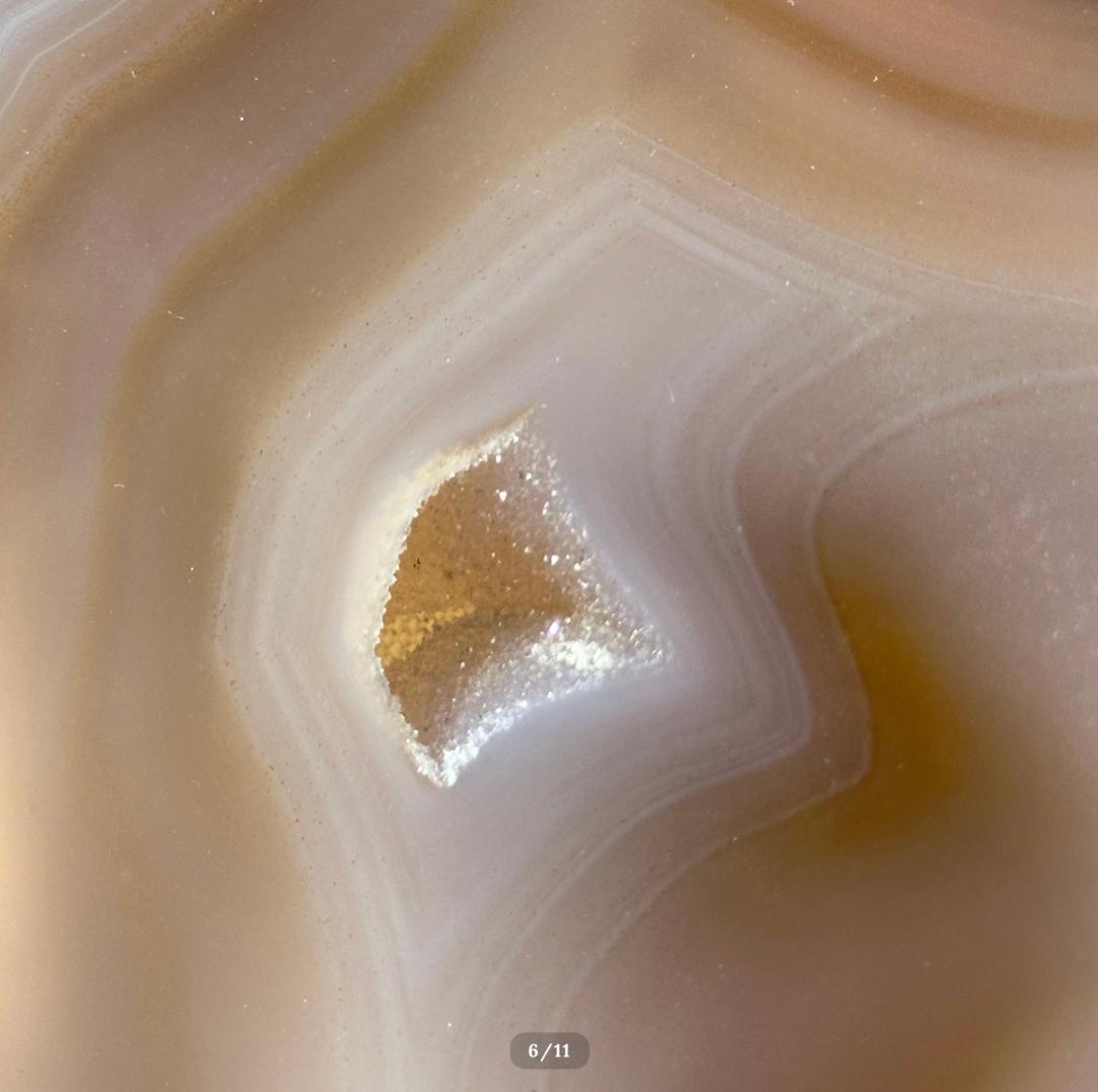 【瑪瑙】ナチュラル アゲート スライス ブラジル産 ― 内側を整える天然のレイヤ