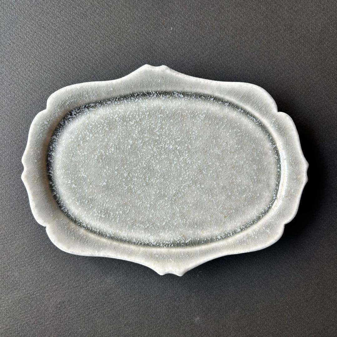 広瀬佳子洋皿Mグレー２点セット