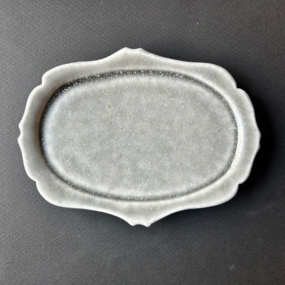 広瀬佳子洋皿Mグレー２点セット