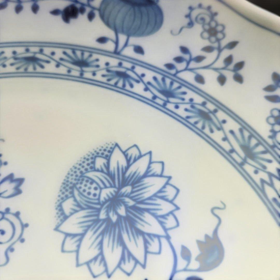 フッチェンロイター ブルーオニオン 大皿 ディナープレート 6客 美品