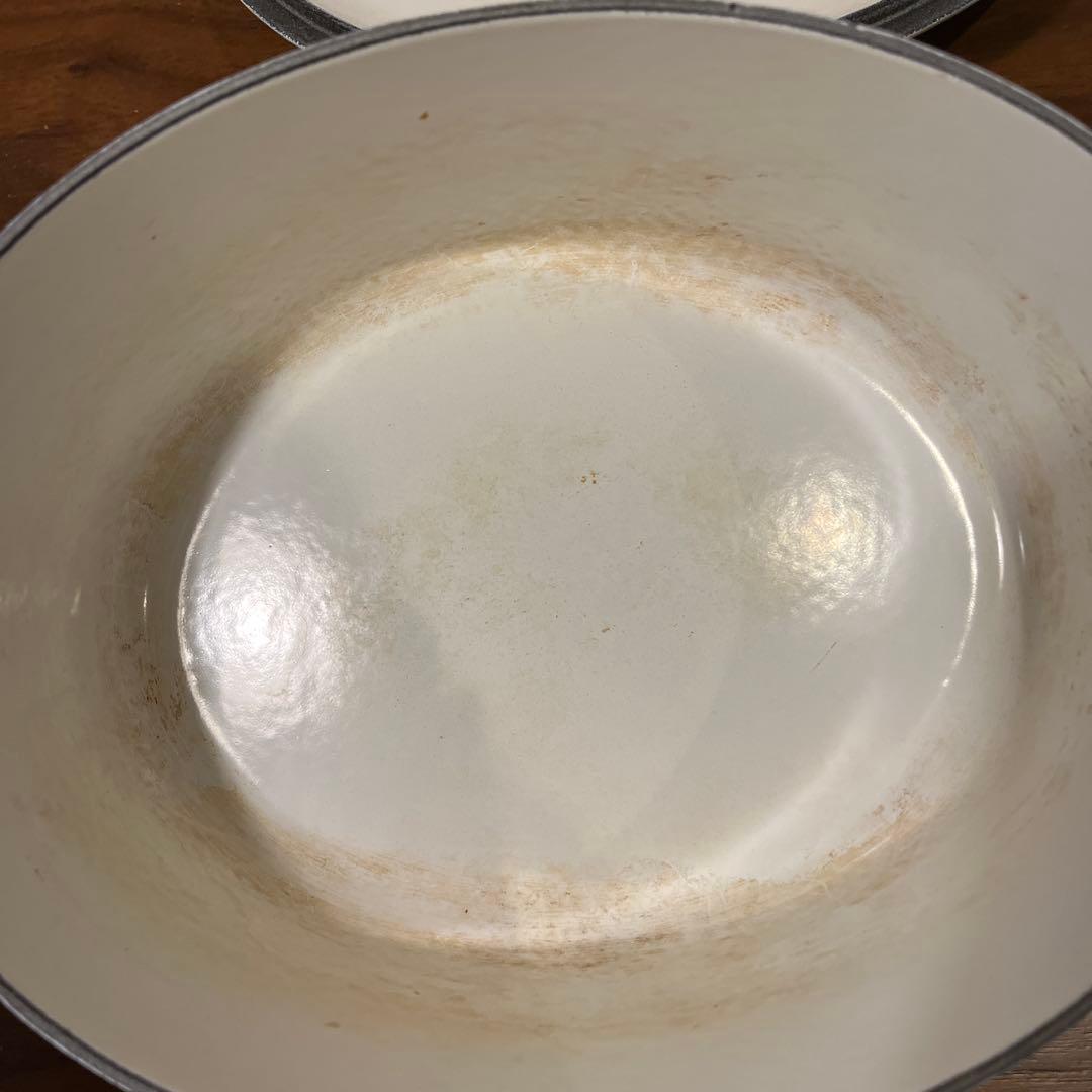 LE CREUSET 両手鍋 25cm ホワイト　フランス　ル・クルーゼ