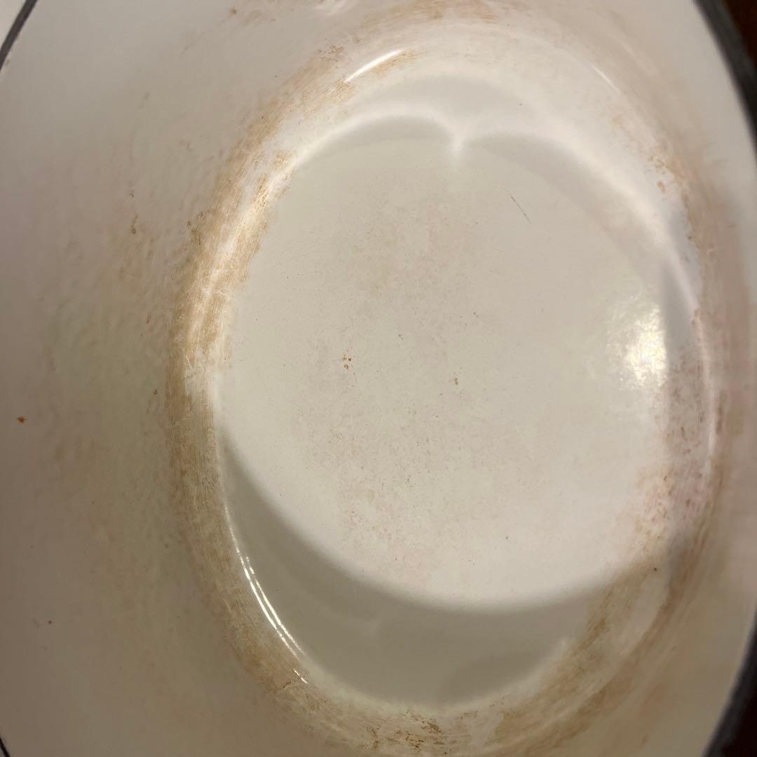 LE CREUSET 両手鍋 25cm ホワイト　フランス　ル・クルーゼ