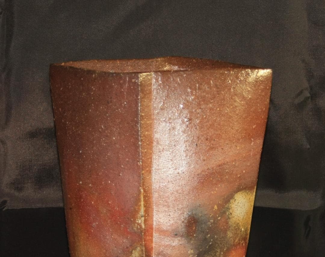 奥本丸味（工芸会正会員） 備前花入　M81