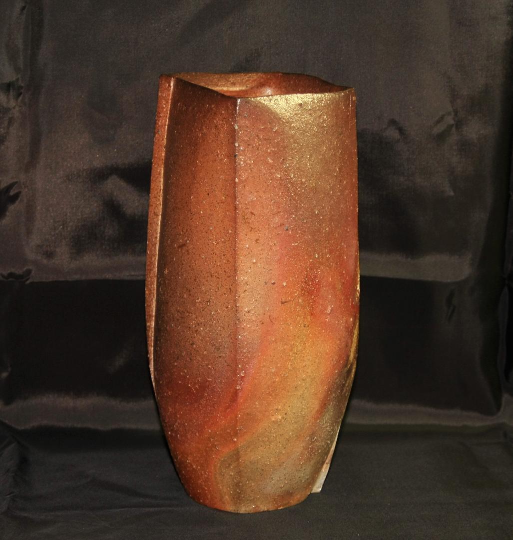 奥本丸味（工芸会正会員） 備前花入　M81